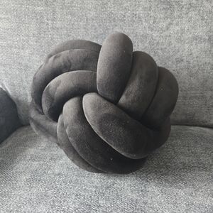 Modern Black Knot Pillow Cuddle Ball